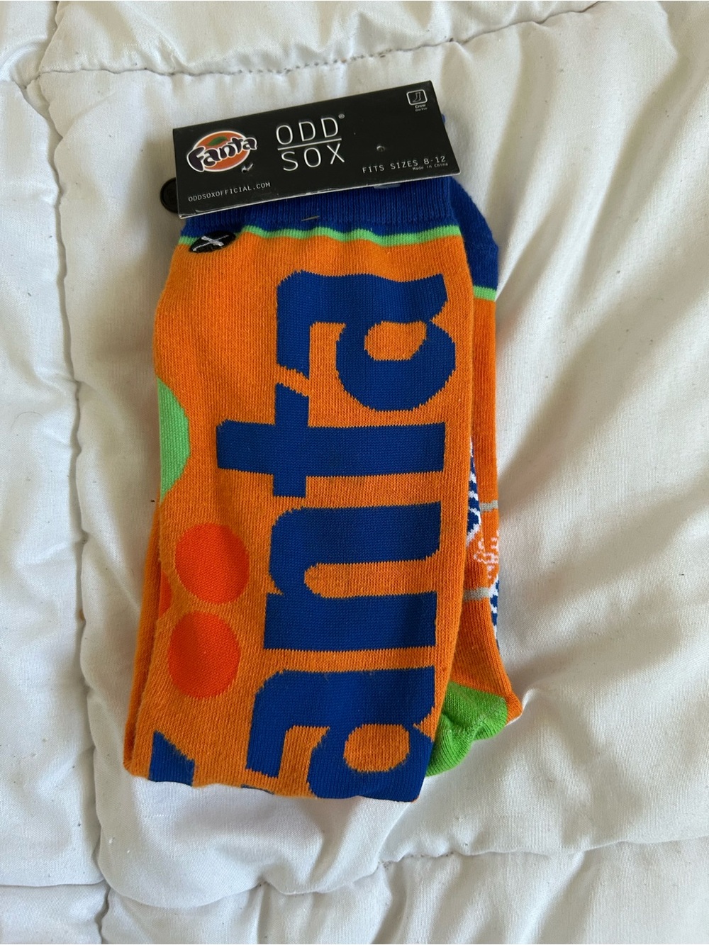 Odd Sox x Fanta Orange Logo Crew Socks for Men